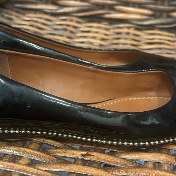 COACH VIVIANA BEADCHAIN BLACK
LEATHER SKIMMER FLATS IN SIZE 8.5 - Picture 5 of 13